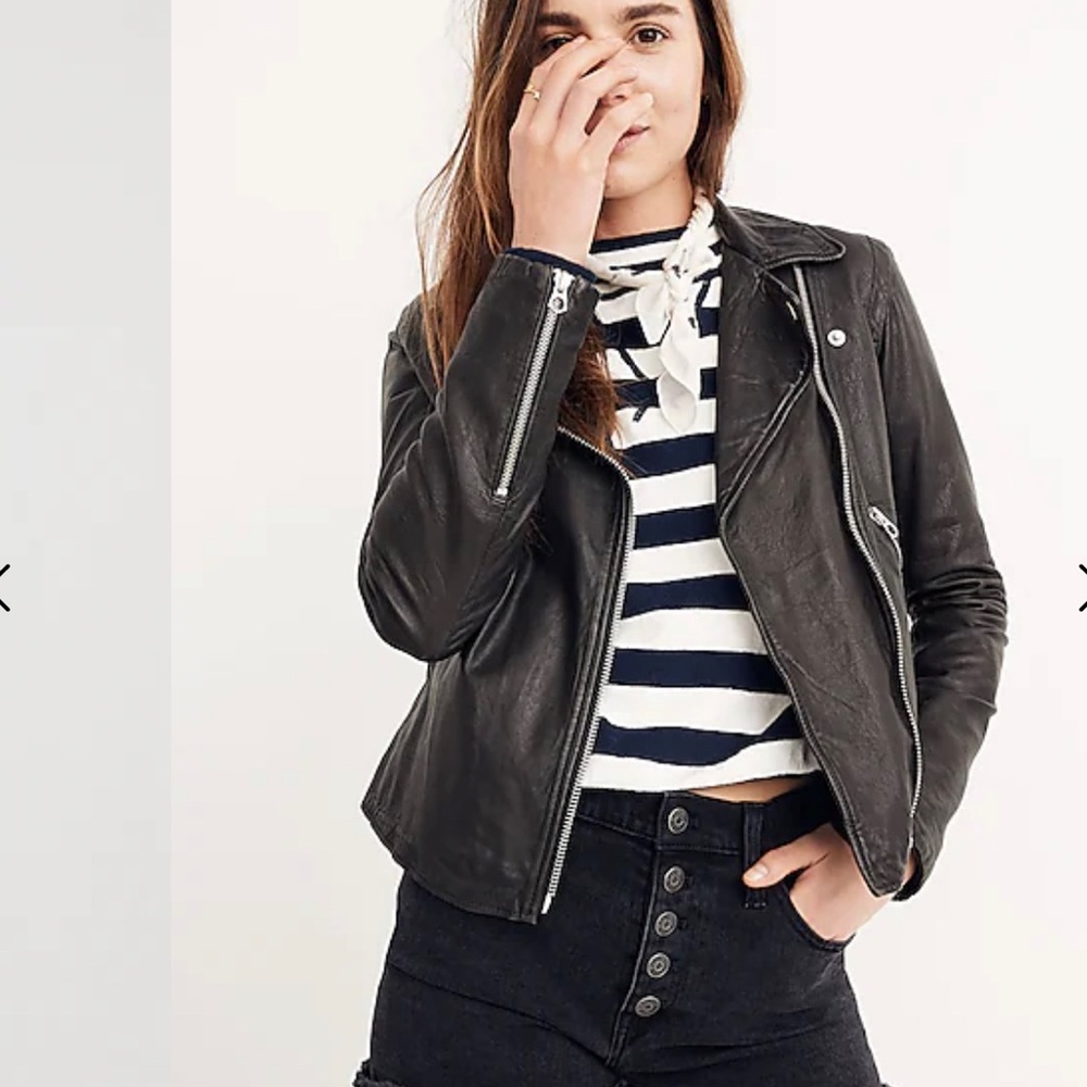 Medium Madewell The Washed Leather Motorcycle Jacket